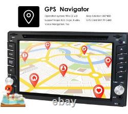 6.2 Car Stereo GPS Radio Touch Screen CD DVD Player Bluetooth Double Din+Camera