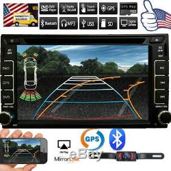 6.2 Car Stereo Radio DVD Player Double 2DIN Buletooch GPS IN Dash+Backup Camera