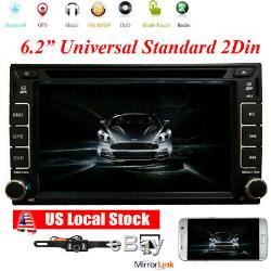 6.2 Car Stereo Radio DVD Player Double 2DIN Buletooch GPS IN Dash+Backup Camera