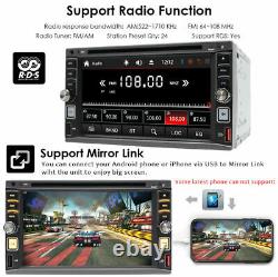6.2 Double 2DIN HD Touch Screen Car Stereo DVD Player Radio+Camera Bluetooth US