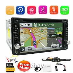 6.2 Double 2Din Car CD DVD Player GPS Navigation Radio Stereo Bluetooth Camera