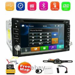 6.2 Double 2Din Car CD DVD Player GPS Navigation Radio Stereo Bluetooth Camera