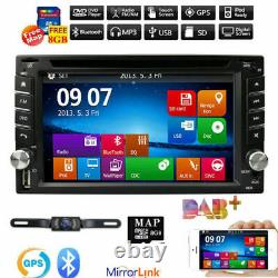 6.2 Double 2Din Car CD DVD Player GPS Navigation Radio Stereo Bluetooth Camera