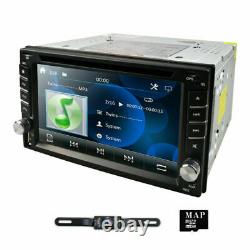 6.2 Double 2Din Car CD DVD Player GPS Navigation Radio Stereo Bluetooth Camera