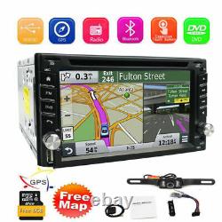 6.2 Double 2Din Car DVD CD Player GPS Navigation Radio Stereo Bluetooth +Camera