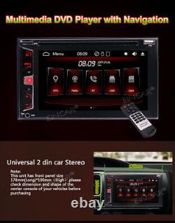 6.2 Double 2Din Car Radio Audio Stereo CD DVD Player GPS BT Bluetooth + 8GB MAP