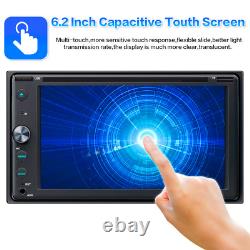 6.2 Double 2Din Car Stereo Apple CarPlay Radio Touch Screen DVD Player+Camera