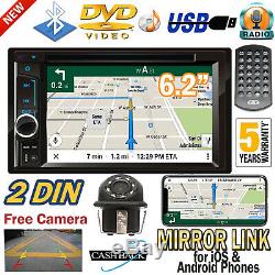 6.2 Double 2 DIN Car DVD Player Stereo Head Unit Bluetooth Radio & Camera kit