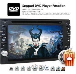 6.2 Double 2 DIN Touch Screen Car DVD CD Radio Stereo Player GPS Bluetooth+CAM