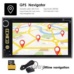 6.2 Double 2 Din Car DVD CD Player GPS Navigation Touch Radio Stereo Bluetooth