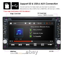 6.2 Double 2 Din Car DVD Player GPS Radio Stereo Head unit USB BT Mirror Link