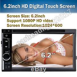 6.2 Double 2 Din Car Stereo CD DVD Player Radio Bluetooth with Backup Camera US