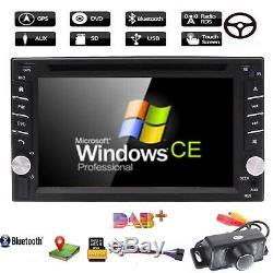 6.2 Double 2 Din In Dash Car Stereo DVD Player GPS Navi BT+Backup Camera+8G Map