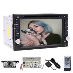 6.2 Double 2 Din In Dash Car Stereo DVD Player GPS Navi BT+Backup Camera+8G Map