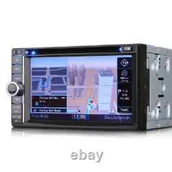 6.2 Double DIN GPS Sat Nav Car Radio 3G Bluetooth USB AUX CD DVD Player Stereo