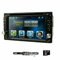 6.2 Double Din Car DVD GPS Navigation Radio Stereo Bluetooth Camera Waterproof