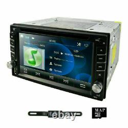 6.2 Double Din Car DVD GPS Navigation Radio Stereo Bluetooth Camera Waterproof