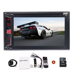 6.2'' Double Din Car Stereo Bluetooth Touchscreen CD Player GPS NAV FM Radio+MAP