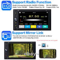 6.2 Double Din Car Stereo FM Radio CD DVD Player Wireless Carplay Bluetooth USB