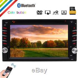 6.2 GPS Double 2 Din Car Stereo Radio CD DVD Player Bluetooth Receiver with Map