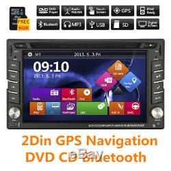 6.2'' GPS Navigation Double 2Din Car Stereo DVD CD Player Bluetooth Auto Radio