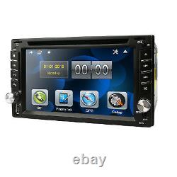 6.2 GPS Navigation With Map Bluetooth Radio Double Din Car Stereo DVD Player BT