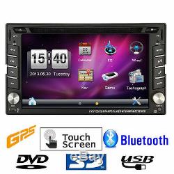 6.2 HD Double 2 DIN in Dash Car DVD Stereo GPS Navigation Radio USB+MAP+Camera