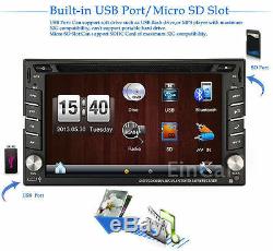 6.2 HD Double 2 DIN in Dash Car DVD Stereo GPS Navigation Radio USB+MAP+Camera