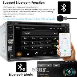 6.2 HD Touch Screen Double 2DIN Car Stereo DVD CD Player Bluetooth Radio Camera
