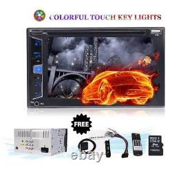6.2 HD Touch Screen Double 2DIN Car Stereo DVD CD Player Bluetooth Radio GPS FM
