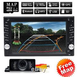 6.2 Inch Double 2Din Car Stereo GPS Navigation System with DVD Player Bluetooth