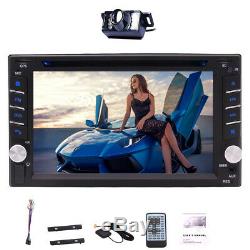 6.2 Touch Screen Double 2 DIN Car GPS Stereo DVD Player Bluetooth Radio+Camera