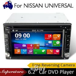 6.2 inch Double 2 DIN Car DVD Player Stereo for Nissan universal GPS BT CD Radio