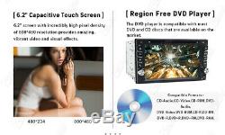6.2inDash GPS Double Din Car Stereo Radio DVD mp3 Player Bluetooth with Map+CCD