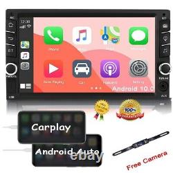 6.5 Android 10.1 Car Radio Stereo Apple Carplay GPS Navi BT Double 2DIN Camera