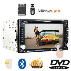 6.5 inches Car DVD CD Player Double Din Stereo Radio Bluetooth Phone Mirror Link
