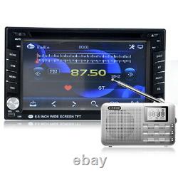 6.5 inches Car DVD CD Player Double Din Stereo Radio Bluetooth Phone Mirror Link