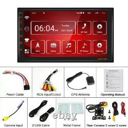 7Car Stereo GPS Navi Android 11 Double 2Din WiFi Quad Core Radio MP5 Player US