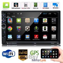7Double 2DIN Quad-core Android 7.1 3G Bluetooth Car Radio Stereo MP5 Player GPS