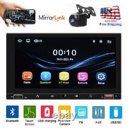 7Double Din Car Stereo with Apple Carplay & Android Auto Play MP5 Radio+Camera