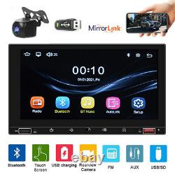 7Double Din Car Stereo with Apple Carplay & Android Auto Play MP5 Radio+Camera