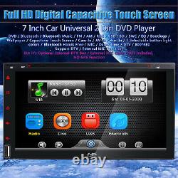 7Inch Double 2Din Car Stereo USB CD DVD Player Radio FM Bluetooth Backup Camera