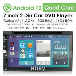 7'' Android 10.0 WiFi Double 2Din Car Radio Stereo GPS Navi CD DVD Player SWC