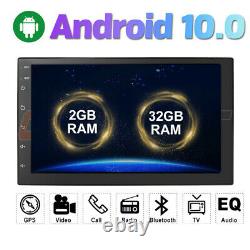 7 Android 10 2+32GB GPS Double Din Car Stereo Radio No DVD Player Bluetooth Map