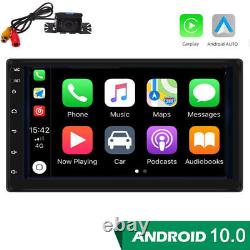 7 Android 10 Apple Carplay Car Stereo Radio GPS WiFi Double 2Din+Back Up Camera