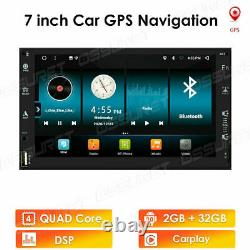 7 Android 10 Double DIN GPS Car Stereo Radio Headunit 2GB+32GB CarPlay DSP USB