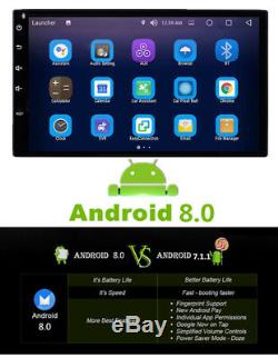 7''Android 8.0 4G WiFi Double 2DIN Car Radio Stereo Multimedia GPS Navi BT DAB+