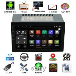 7'' Android 8.1 4G WiFi Double 2Din Car Radio Stereo GPS Navi Multimedia Player