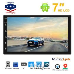 7 Android 8.1 Car Double Din Stereo GPS Navigation WIFI Bluetooth Radio Player