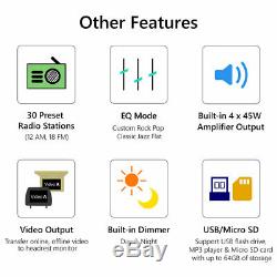 7 Android 9.0 2GB Car Radio Stereo Quad Core 4G WIFI Double 2DIN Player GPS Nav